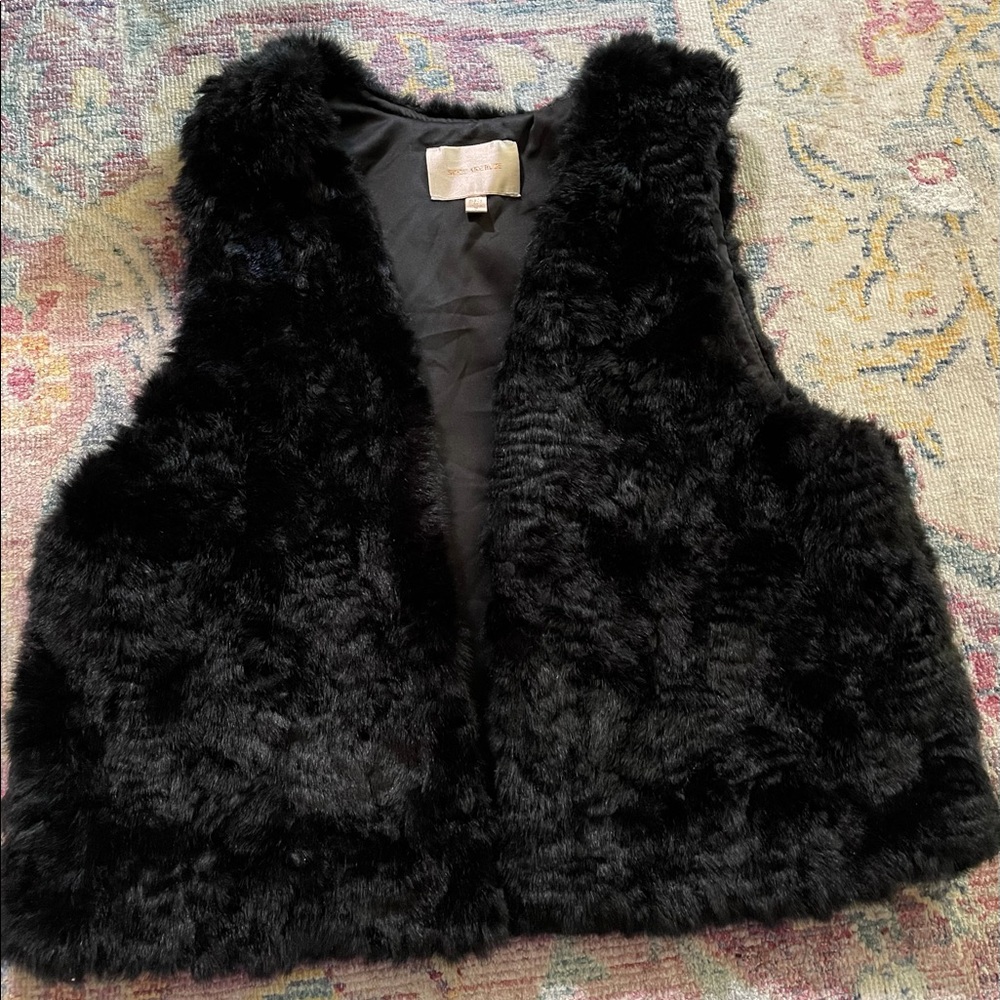 Skies Are Blue Anthropologie Faux Fur Vest